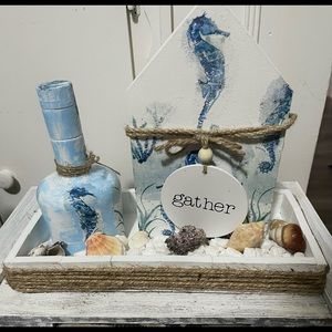 Decorative bottle and house